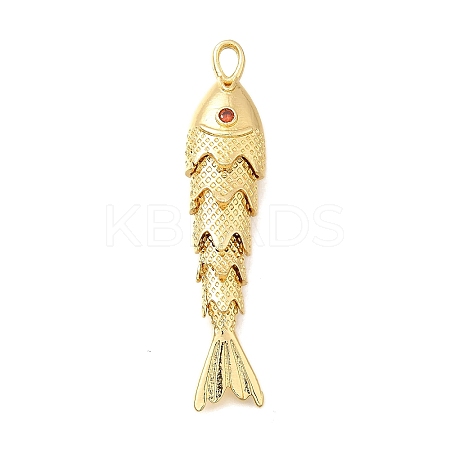 Brass Micro Pave Cubic Zirconia Pendants X-KK-Z125-06G-02-1