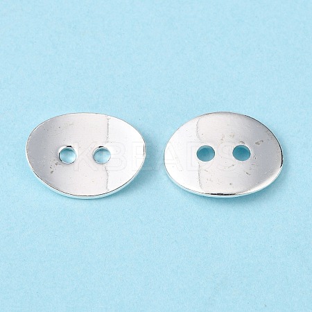 Brass Button Clasps KK-G080-S-1