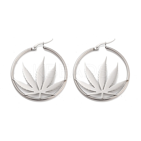 Non-Tarnish 304 Stainless Steel Hoop Earrings EJEW-P271-05P-1