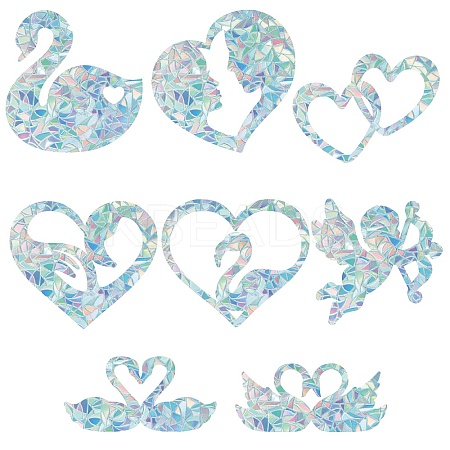 Waterproof PVC Colored Laser Stained Window Film Static Stickers DIY-WH0314-112-1