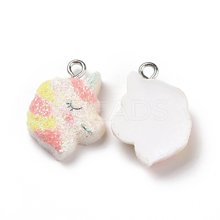 Opaque Resin Pendants RESI-J023-14E-1