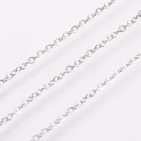 Tarnish Resistant 304 Stainless Steel Cable Chains CHS-F003-09P-A-1