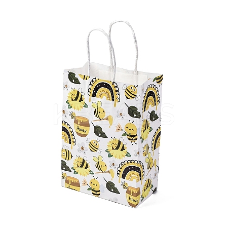 Bees Theme Rectangle Paper Bags LS-CARB-F012-02E-1