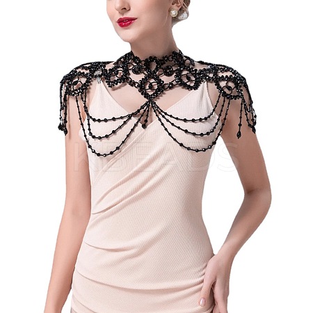 Acrylic Imitation Pearl Bridal Shoulder Chains WG03870-02-1