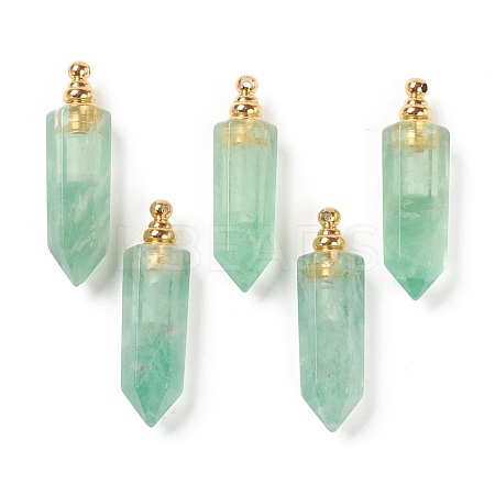 Faceted Natural Fluorite Pointed Pendants G-H252-F02-1