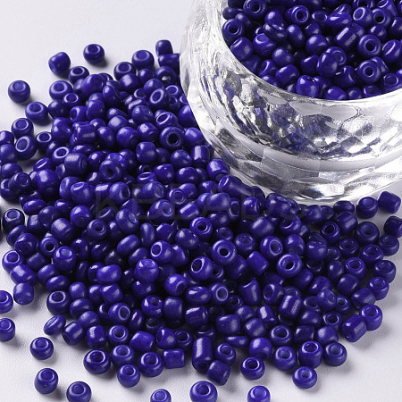 Baking Paint Glass Seed Beads SEED-S002-K6-1