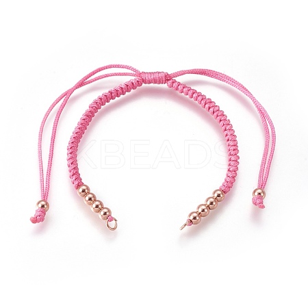 Nylon Cord Braided Bead Bracelets Making BJEW-F360-FRG01-1