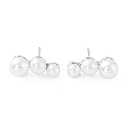 Rack Plating Brass Stud Earrings for Women KK-Z038-12P-1