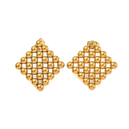 304 Stainless Steel Stud Earrings for Women LS-EJEW-Z058-01G-02-1