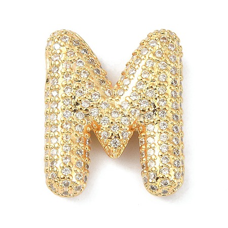 Rack Plating Brass Micro Pave Cubic Zirconia Pendants X-KK-Q790-01M-G-1
