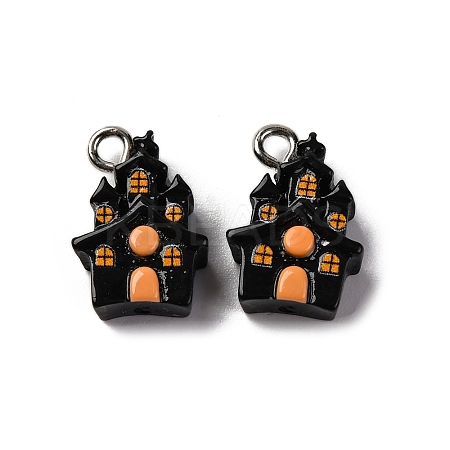 Halloween Theme Opaque Resin Pendants RESI-D075-02B-1