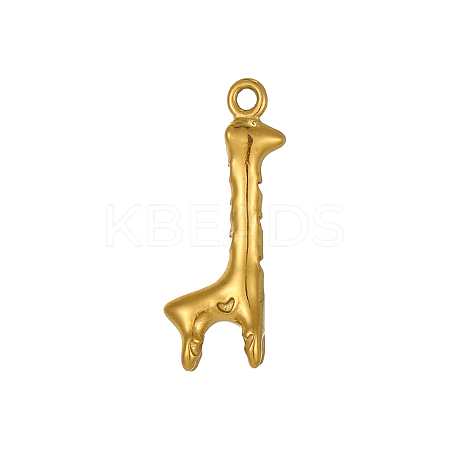 Giraffe Charms 304 Stainless Steel Pendants STAS-OY004-44G-1