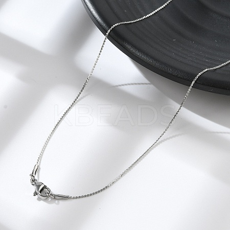 Non-Tarnish 304 Stainless Steel Serpentine Chain Necklace for Men Women NJEW-G076-01B-P-1