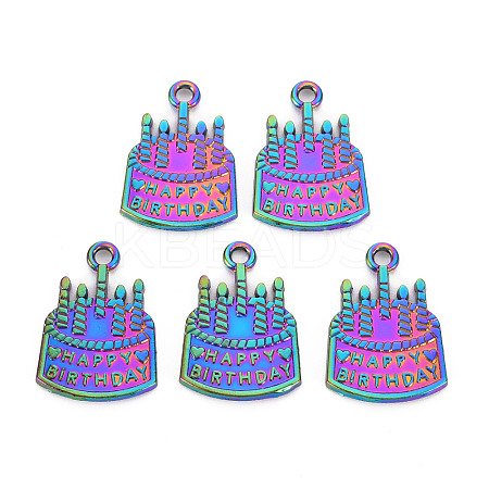 Rainbow Color Alloy Pendants PALLOY-S180-260-NR-1