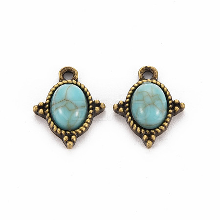 Tibetan Style Alloy Charms PALLOY-Q433-036-RS-1