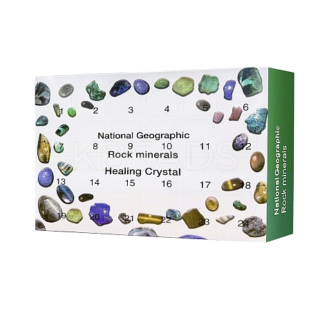 24 Grids Raw Rough Natural Healing Crystal Gemstone Blind Boxes for Christmas AJEW-WH0460-007-1