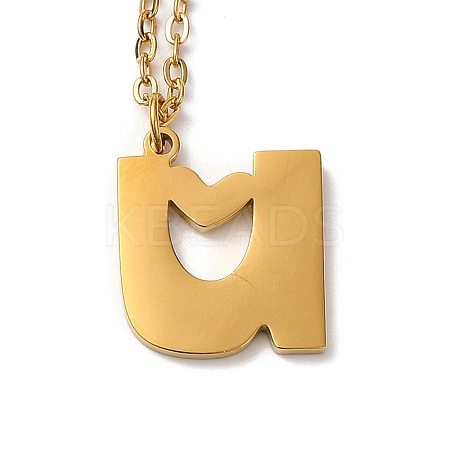 304 Stainless Steel Pendant Necklaces LS-NJEW-H036-02G-U-1
