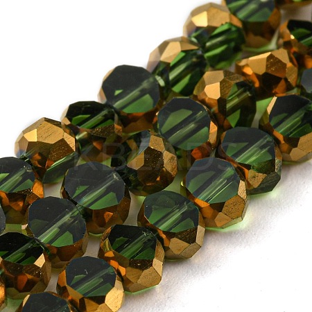 Electroplate Transparent Glass Beads Strands EGLA-G037-02A-HP04-1