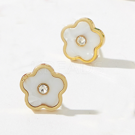 Valentine's Day Flower 201 Stainless Steel Stud Earrings LS-VA2505-3-1