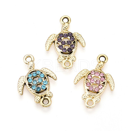 Alloy Rhinestone Connector Charms ALRI-T011-02-1