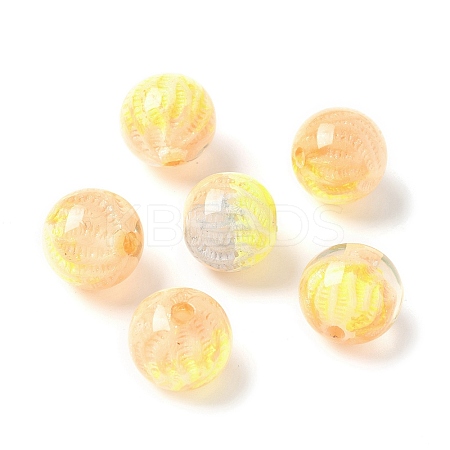 Two Tone Transparent Acrylic Beads OACR-D304-02E-1