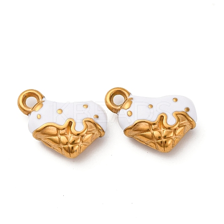 304 Stainless Steel Enamel Charms STAS-Q363-12D-G-1