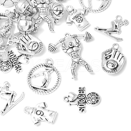 30Pcs 10 Styles Tibetan Style Zinc Alloy Pendants FIND-YW0006-56-1