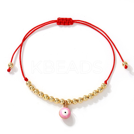 Evil Eye Brass Enamel Charm Bracelets LY1525-7-1