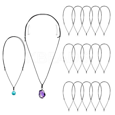 20Pcs Adjustable Waxed Cord Necklace Making AJEW-DC0003-45A-1