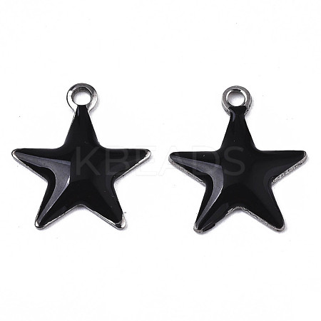 201 Stainless Steel Enamel Charms STAS-N088-14A-1