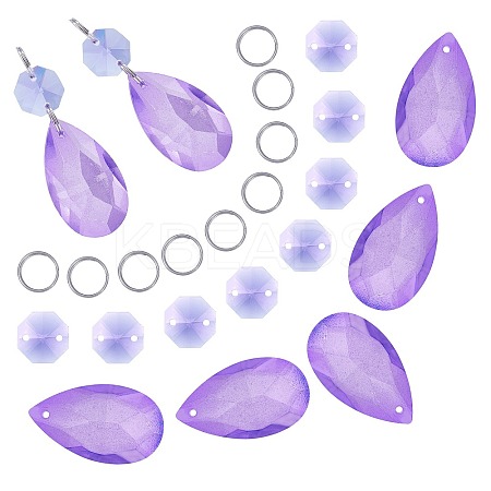 DIY Shining Faceted Pendant Making Kits DIY-GF0003-25E-1