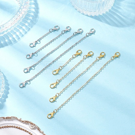 8Pcs 8 Styles Brass Cable Chains Chains AJEW-BA00146-1