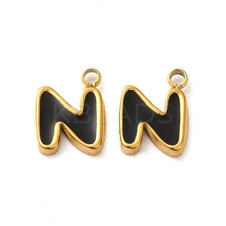 304 Stainless Steel Enamel Charms STAS-L022-292G-N-1