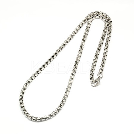 Tarnish Resistant 304 Stainless Steel Venetian Chain Necklace Making LS-STAS-A028-N031P-1