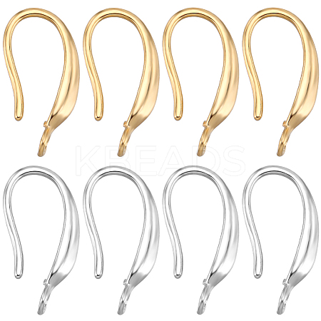 Beebeecraft 28Pcs 2 Colors Rack Plating Eco-friendly Brass Earring Hooks KK-BBC0010-17-1