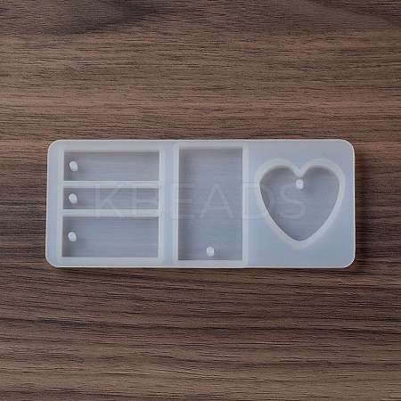 DIY Heart & Rectangle Pendant Food Grade Silicone Molds LS-SIMO-C003-04-1