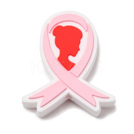 Awareness Ribbon Theme Silicone Beads SL-CBAD2AE-01A-01-1