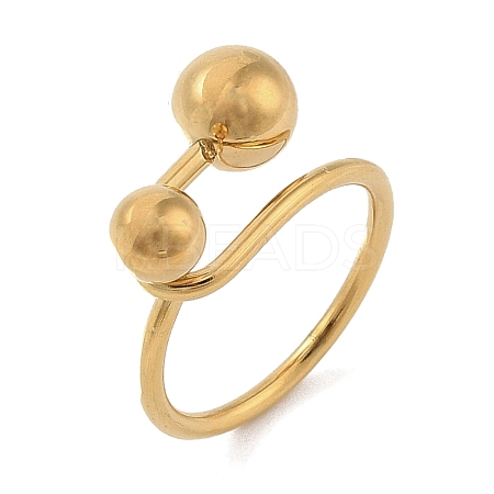 Ion Plating(IP) 304 Stainless Steel Finger Rings for Women RJEW-G315-06G-1