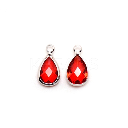 Faceted Glass Pendants FIND-WH0097-40A-1