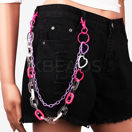 Alloy Resin Layered Trousers Chains WG5186E-01-1