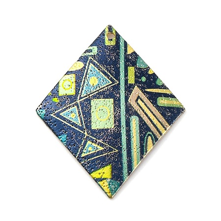 Geometric Alloy Sheet Printed Pendant Earrings Accessories LS-PALLOY-E139-01G-11-1