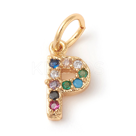 Brass Micro Pave Colorful Cubic Zirconia Charms LS-ZIRC-F092-01-P-1
