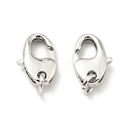 Rack Plating Brass Lobster Claw Clasps KK-G416-24P-1
