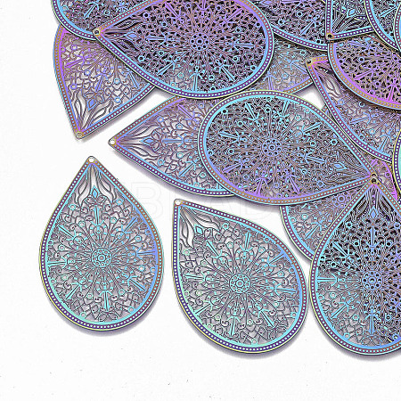 Ion Plating(IP) 304 Stainless Steel Filigree Pendants LS-X-STAS-S108-54-1