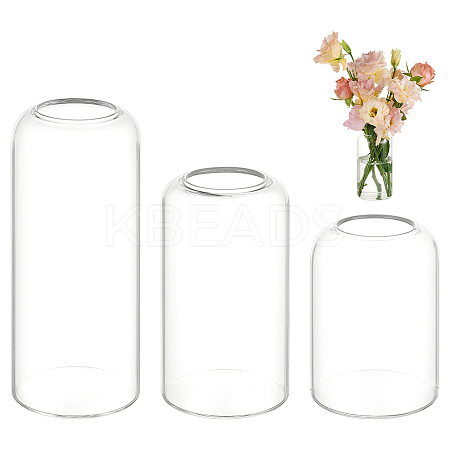 3Pcs 3 Styles Glass Flower Arrangement Water Receptacle AJEW-BC0007-90-1