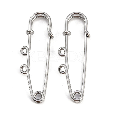 304 Stainless Steel Safety Pins Brooch Findings STAS-K252-05A-P-1