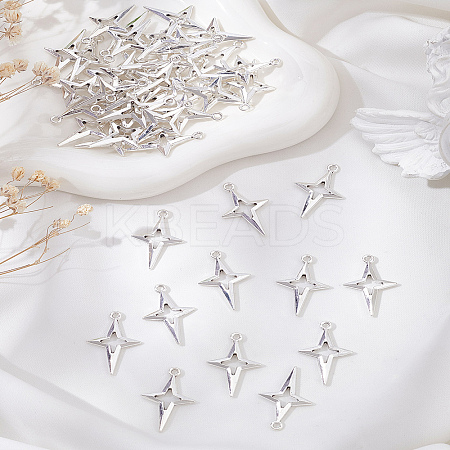 50Pcs Tibetan Style Alloy Hollow Pendants TIBEP-LP0001-18-1