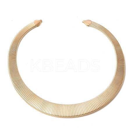Iron Open Cuff Snake Chain Choker Necklaces for Women NJEW-M085-05G-1