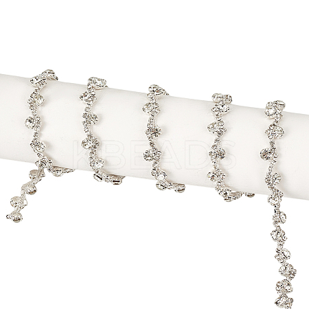 3 Yards Glass Rhinestone Chains DIY-DR0002-11C-1