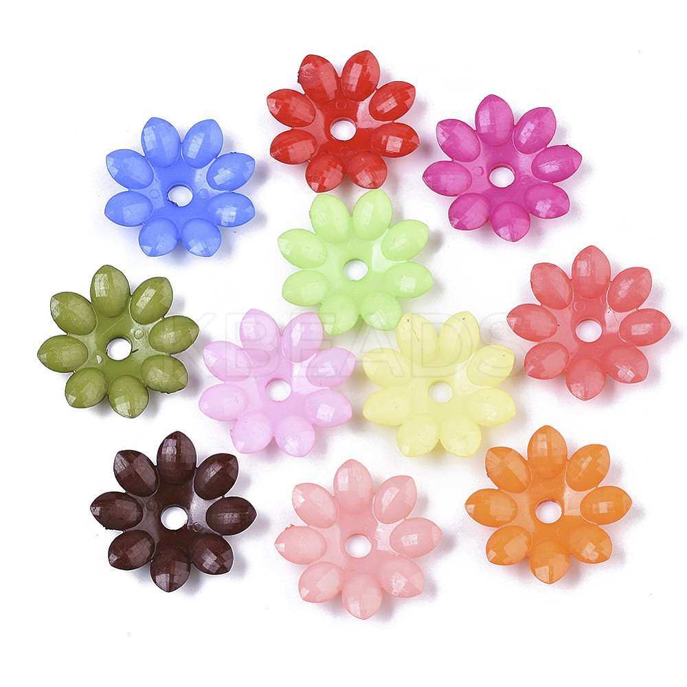 Wholesale Opaque AS Plastic Bead Caps - KBeads.com